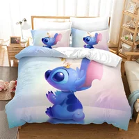 Disney Lilo And Stitch Bedding Set Duver Quilt Cover Sets Twin Bedroom Decor Kids Boy Girl Queen King Size Gift Drop Shipping