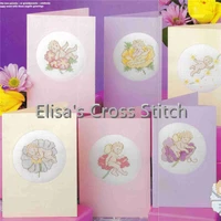 cd68 14ct cross stitch kit card package greeting card needlework counted cross stitching kits christmas gift baby flowers cards