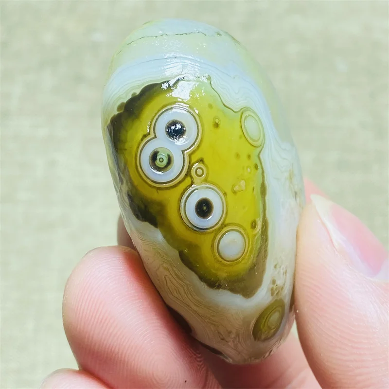 Натуральный черный агат Sardonyx Alxa Gobi Eye Rock минеральный образец энергетическая