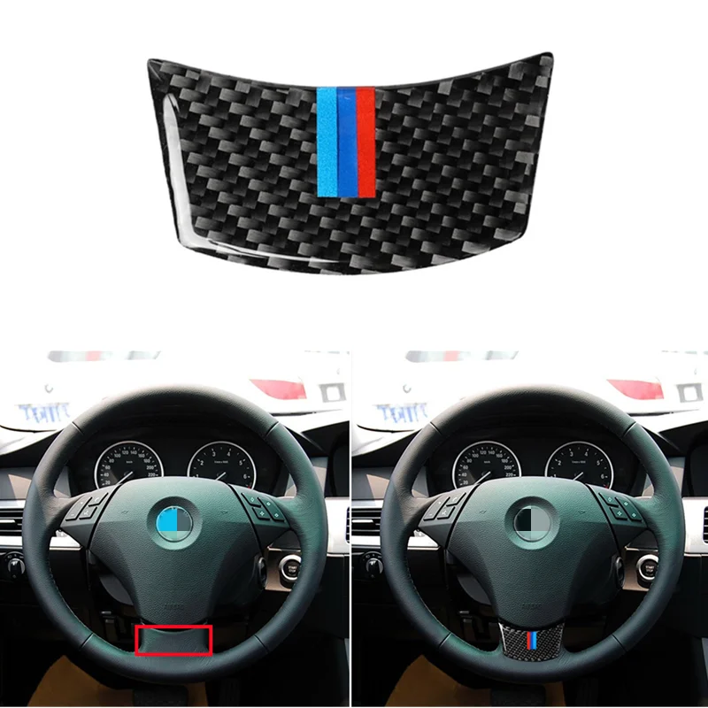 

Автомобильные аксессуары для интерьера BMW 520li 525li E60 старые 5 серии наклейки на рулевое колесо из углеродного волокна 3D стерео автомобильные ...