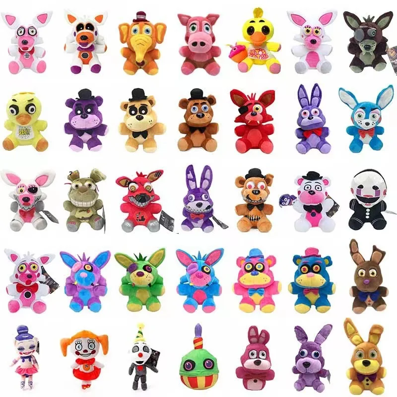 

18-25CM Kawaii Five Nights Freddy Animation Peripheral Throw Pillow Plush Toy Doll Soft Fill FNAF Freddy Fazbear Birthday Gift