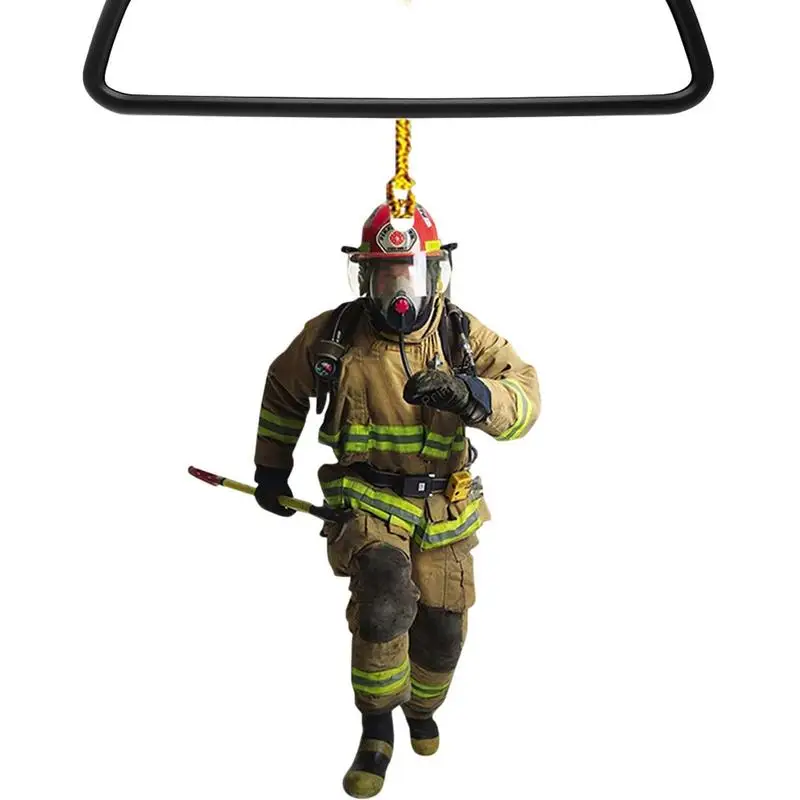 

Рождественские украшения Fireman 2D, акриловые украшения, декоративные подвески Fireman, Мини фигурки Fireman для стен, окон, дерева, автомобиля