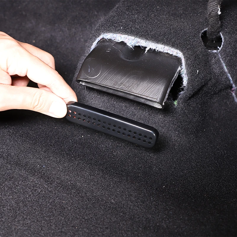 

For Ford Maverick 2022 Air Outlet Cover Trim Under the Seat ABS Black Car Interior Accessories 2 pcs