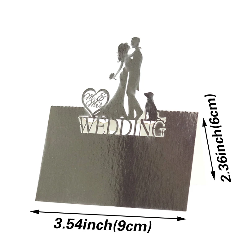 50/100 большие серьги-капли и жениха лазерная резка настольный Имя Место карты