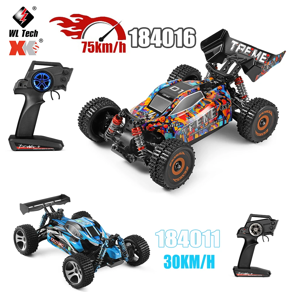 WLtoys 184016 Радиоуправляемый автомобиль 75 км/ч 2,4G бесщеточный Электрический высокоскоростной автомобиль 184011 4WD Внедорожный гоночный автомобиль с дистанционным управлением 1/18