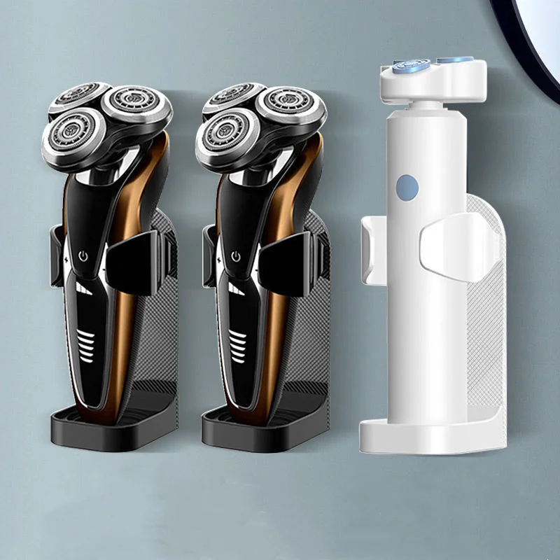 

2 Pcs Electric Shaver Storage Rack Punch-Free Wall-mounted ABS Material Rack Creative Design Accessories Tool Drop Shopping K189