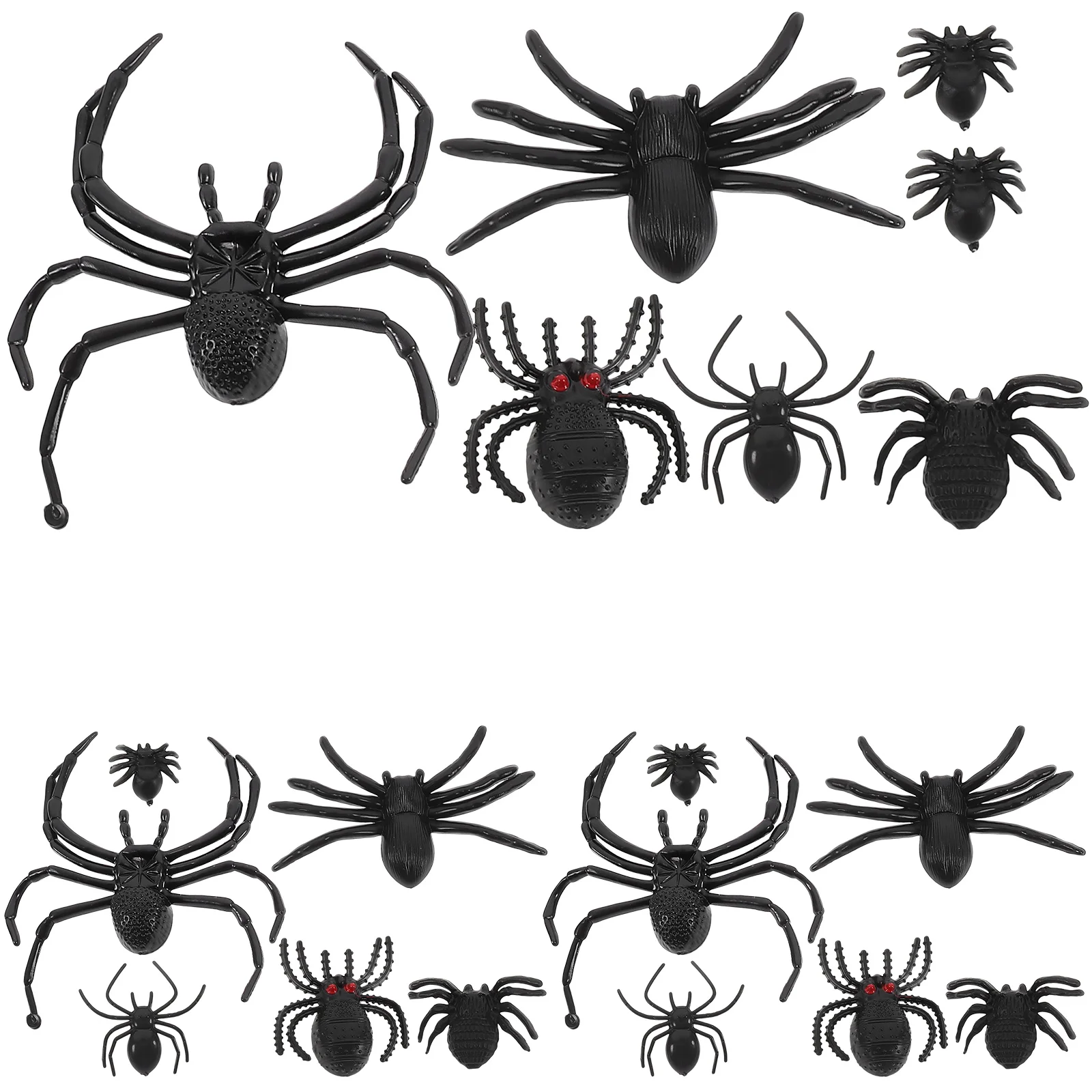 

70 Pcs Party Spider Prop Realistic Plastic Spiders Black Prank Fake Scary Model