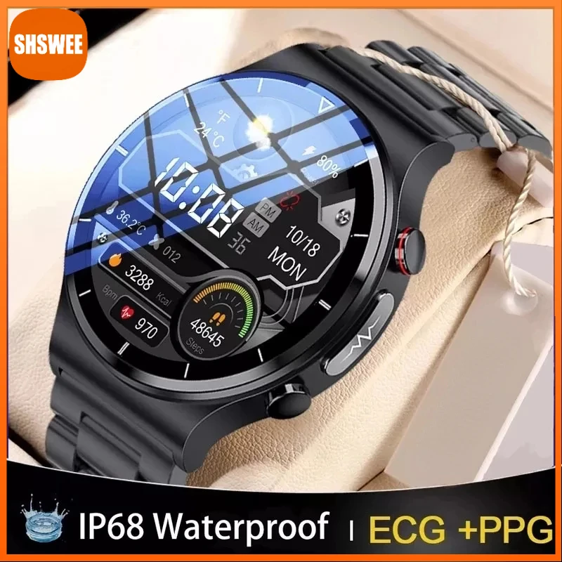 

For Xiaomi Huawei Thermometer Smart Watch ECG Heart Rate Monitor Blood Oxygen Sport Smartwatch Weather Forecast Clock