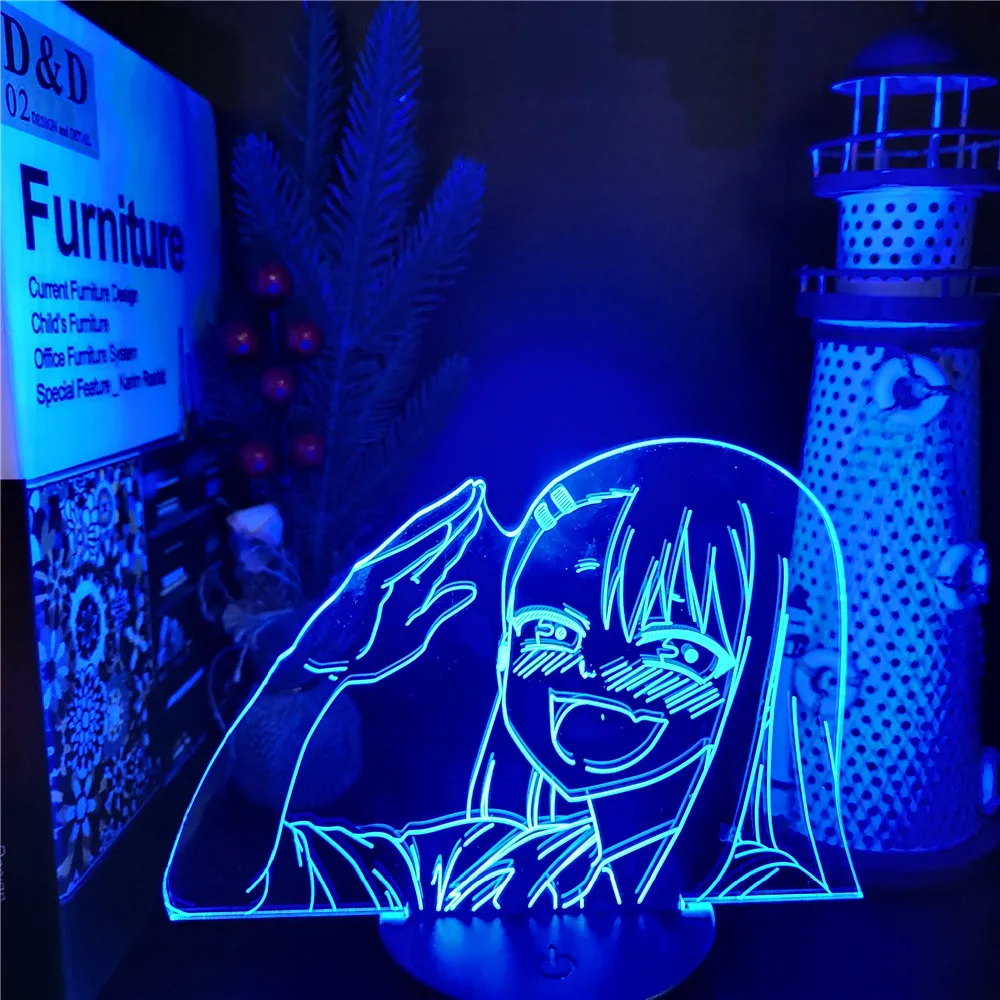 

NAGATORO WAVE DON'T TOY WITH ME MISS NAGATORO 3D LED Night Light USB Powered Atmosphere Table Lamp Boy Gift Anime Room Decor WT