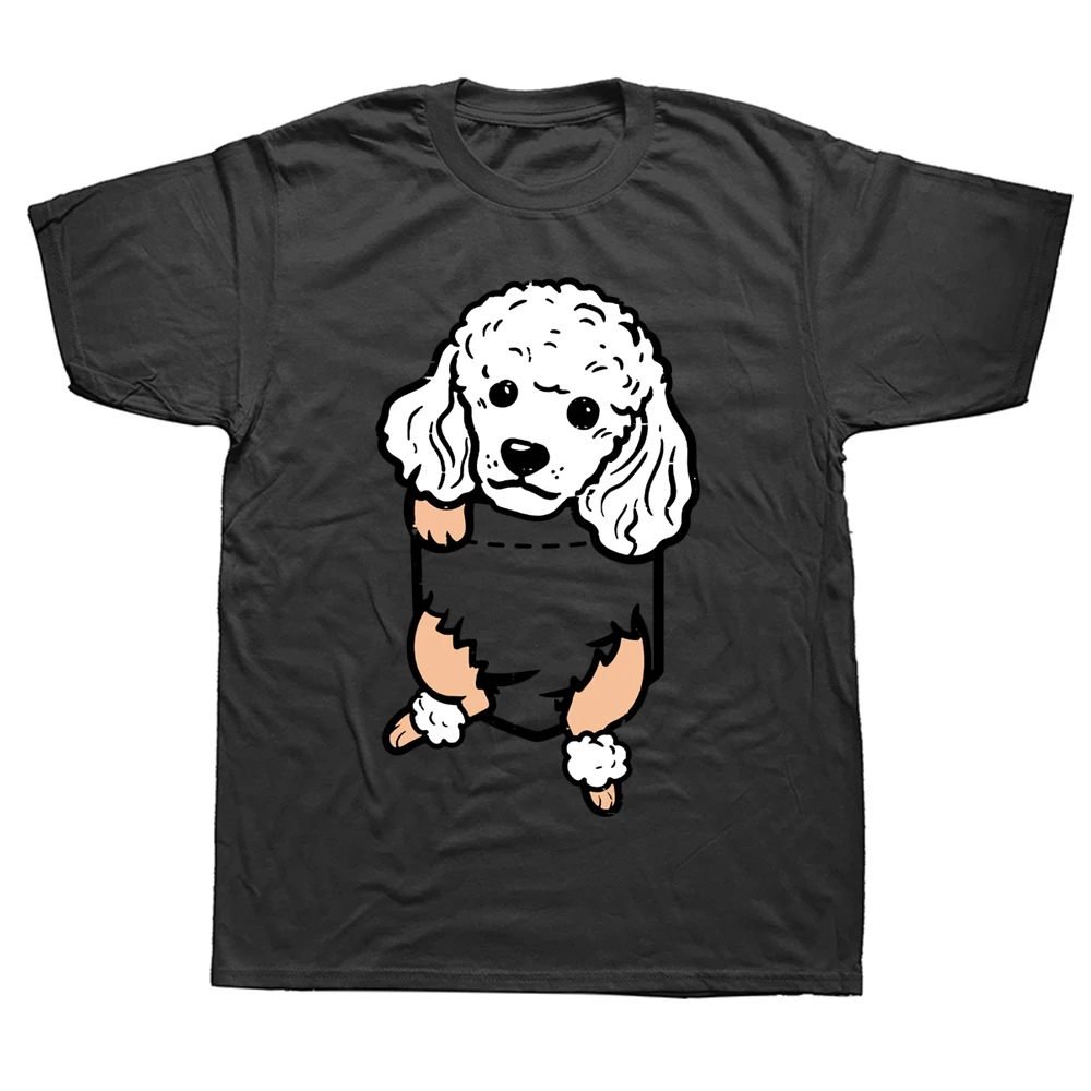 

Футболка мужская хлопковая с коротким рукавом, смешная Милая мультяшная уличная одежда с рисунком пуделя, ног, любимой собачки, подарок на д...
