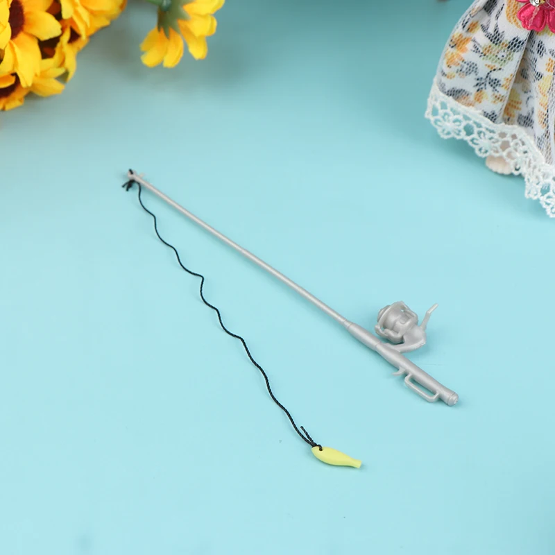 

1 шт., 1:12 удочка для рыбалки, кукольный домик, миниатюрная модель рыболовных инструментов, игрушка, аксессуары для кукол