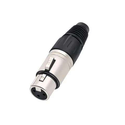 3-контактный разъем XLR, черный/серебристый