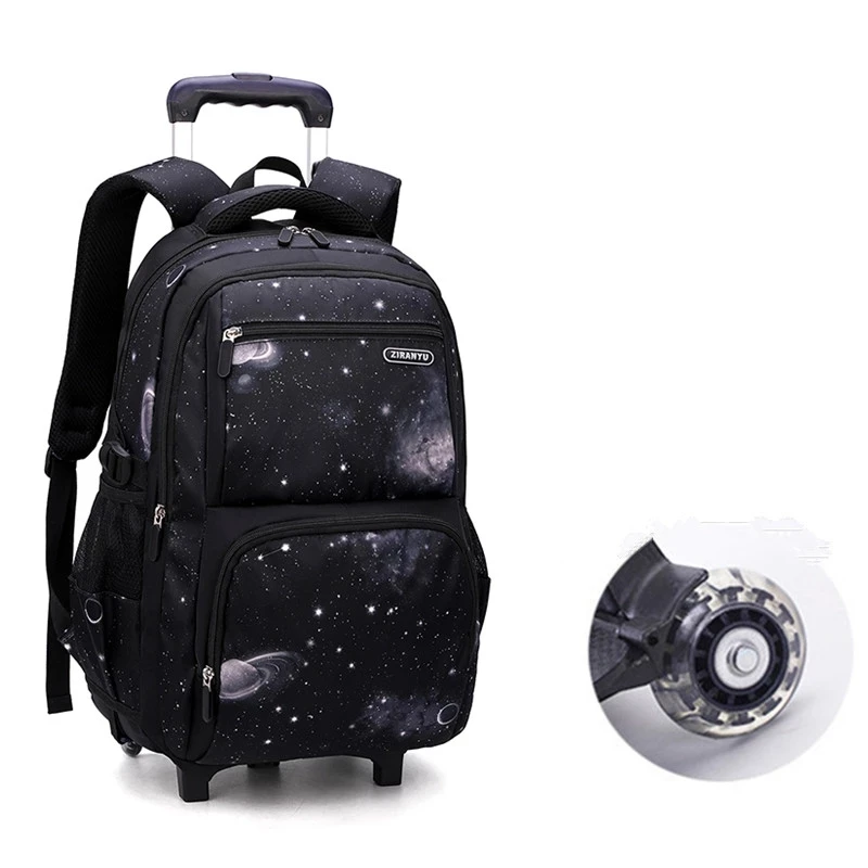 Teens Orthopedic School Backpack Removable Children School Bags With 2 Wheels Kid Boys Girls Trolley Schoolbag Luggage Wheeled