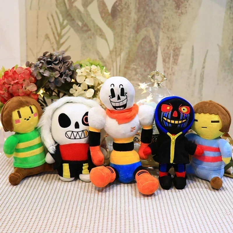 Фото Undertale плюшевые игрушки Chara Frisk Sans Papyrus Ootopus Alphys Toriel мягкие куклы аниме плюшевые фигурки украшения дивана подушки №2