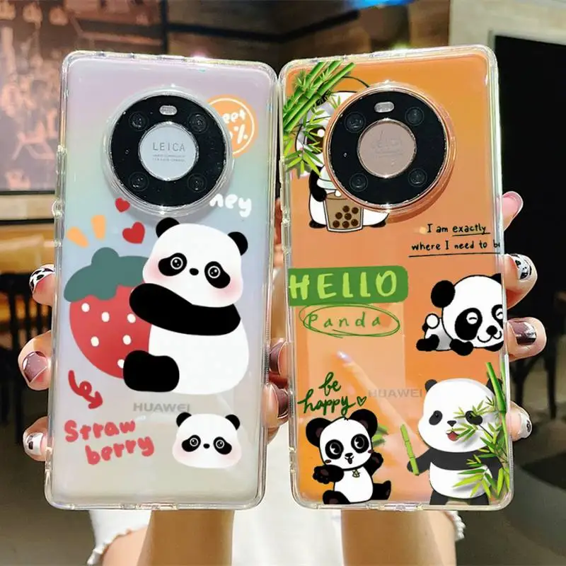 

Cartoon Cute Panda Phone Case for Samsung S10 20 22 23 A10 40 for Xiaomi10 Note10 for Huawei P50 20 Honor60 70