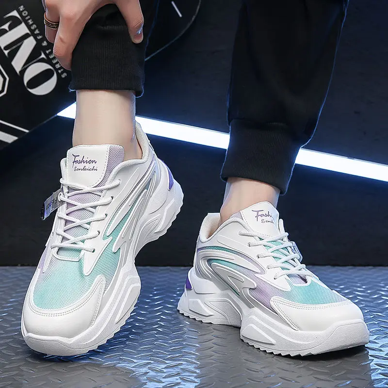 

Men Casual Dress Men Shoes Vulcanized Shoes Breathable Mesh Shoes Men Sports Casual Low Top Solid Color Breathable 2022 New
