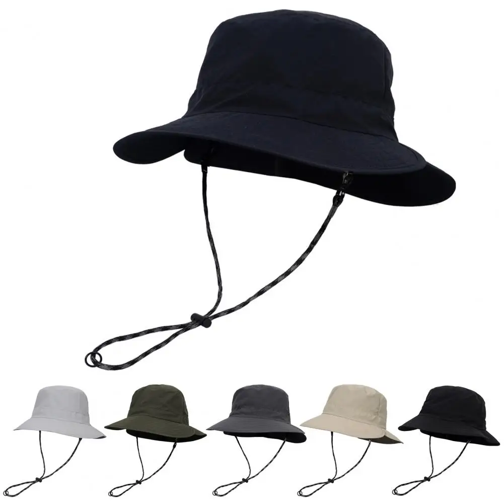 

Trendy Fisherman Hat Soft Wide Brim Lightweight Camping Gardening Men Sun Hat Summer Sun Hat Anti-UV