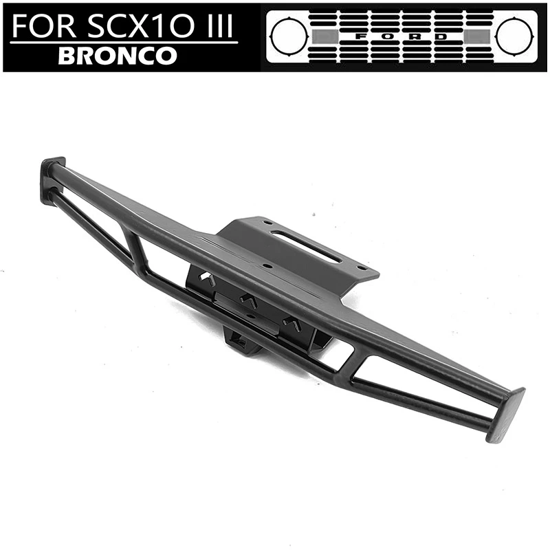 

AXI03014 SCX10 III ранняя Ford Bronco 1/10 4wd Rc Грузовик Рок гусеничная модель нержавеющая сталь задняя полоса бампера