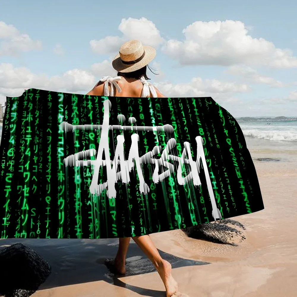 Полотенце с логотипом S-Stussy пляжное полотенце из микрофибры впитывающее