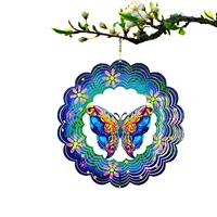 butterfly wind spinner 3d garden decor for outdoor butterfly metal stainless steel art decoration wind spinner gift craft