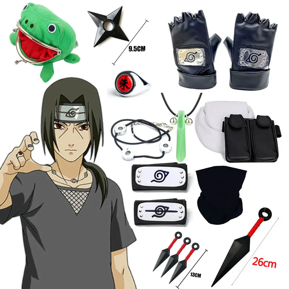 

Комплект аксессуаров для косплея Аниме Наруто Uchiha Itachi Kakashi Naruto перчатки Kunai маска ниндзя детский подарок