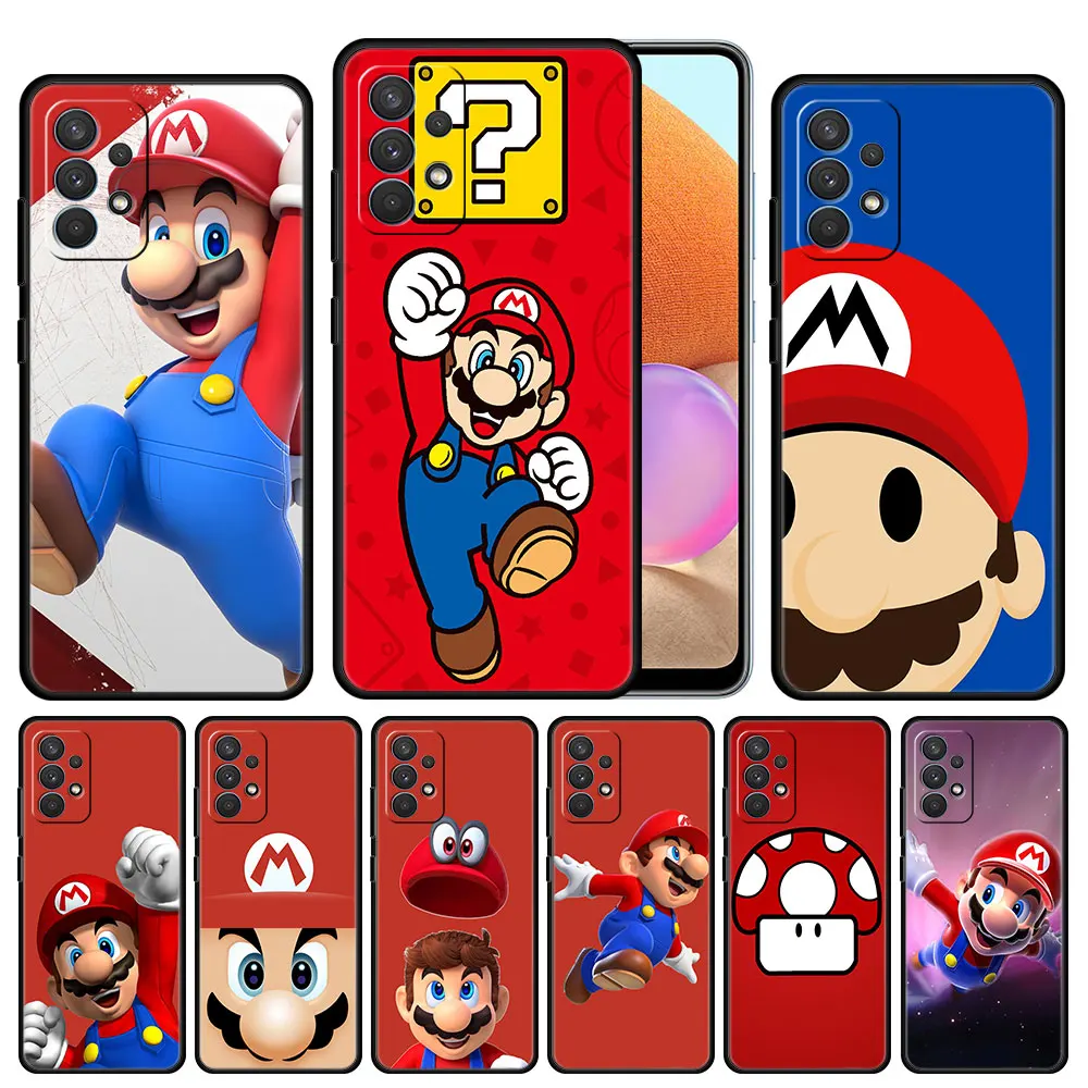 

Phone Case Cover for Samsung Galaxy A02s A12 A21s A30 A50 A20 A11 A10 A10e A40 A70 A90 Bag Protection Funda Super Mario Bros