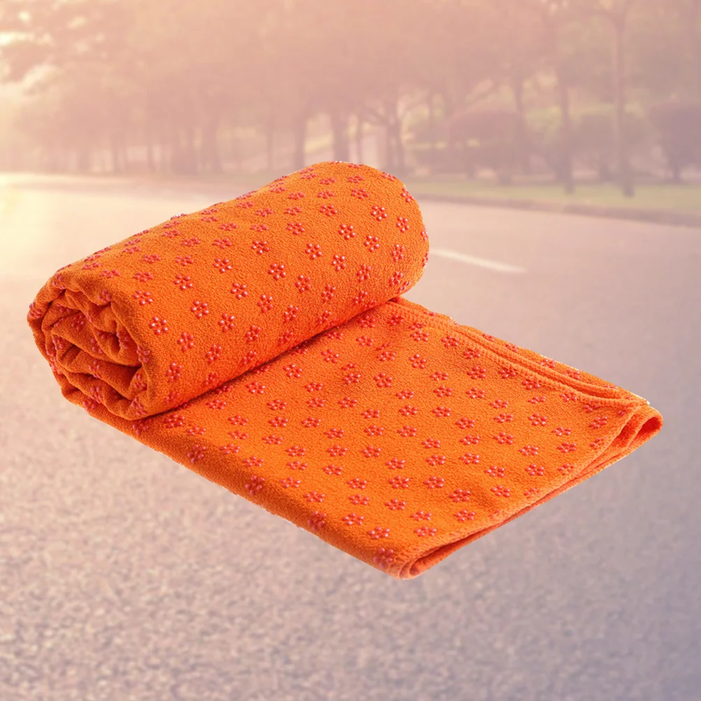 

Yoga Towel Sweat Absorbent Non- Microfiber Fitness Mat Yoga Mat for Exercise Pilates Fitness Orange