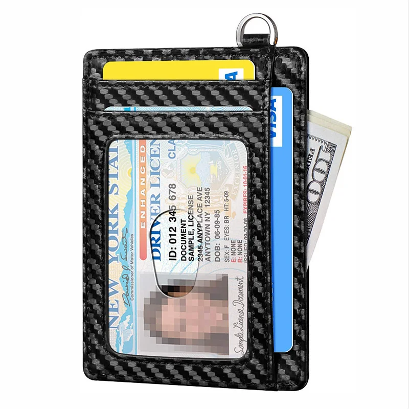 Card Holder Men's Genuine Leather RFID Anti-theft Card Swiping Bag Men's And Women's Card Bag