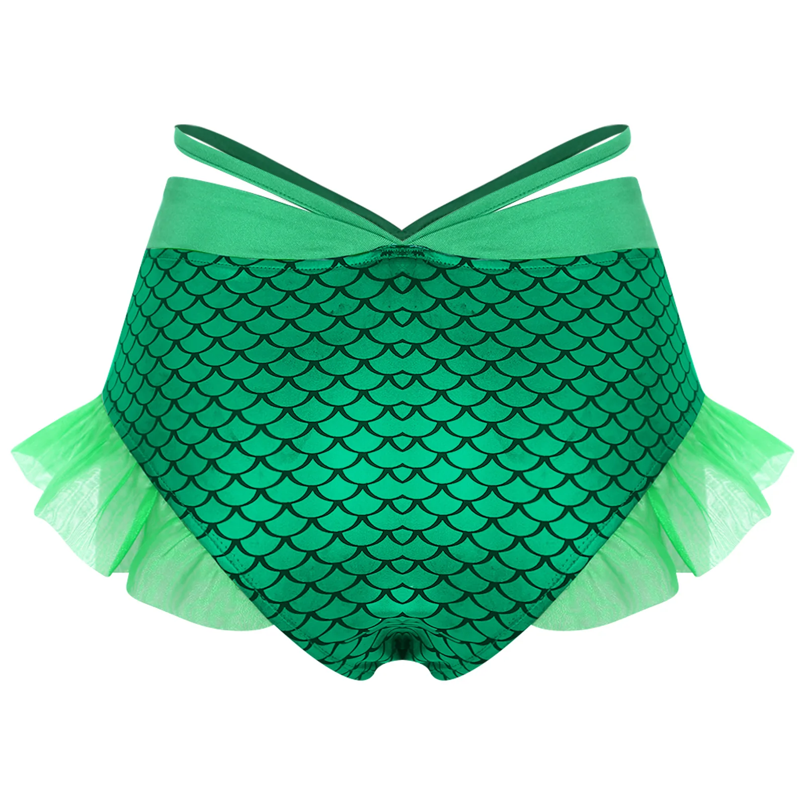 Женское блестящее нижнее белье с металлическим блеском боксеры оборками в виде