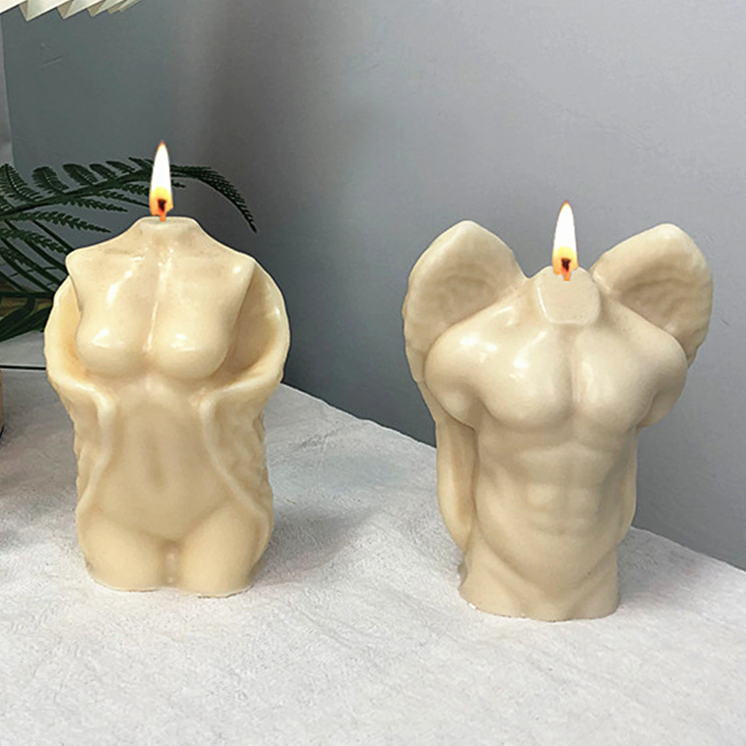 Molde de vela con forma de cuerpo de mujer regordeta de Ángel 3D para bricolaje, hecho a mano, cuerpo masculino, jabón de mujer embarazada, molde de silicona de resina de yeso