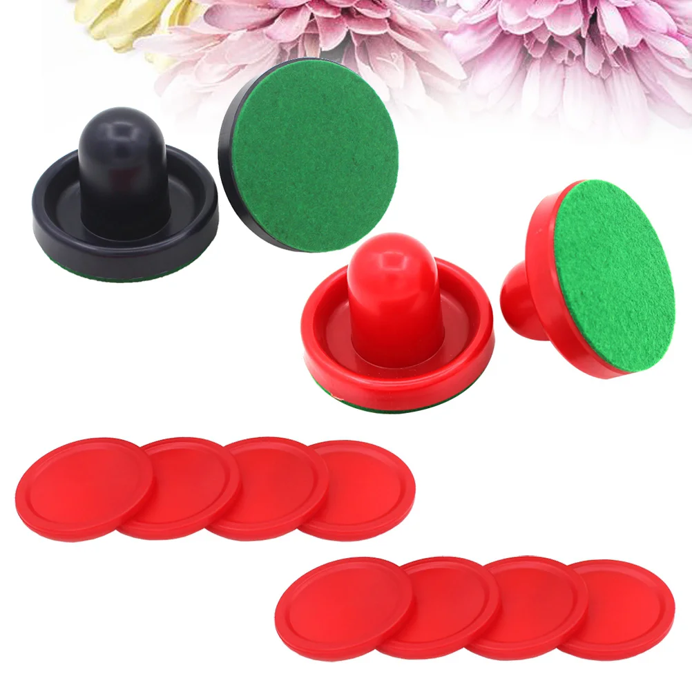 

16PCS 76MM Air Hockey Pushers Pucks Replacement for Game Tables Goalies Header Kit Air Hockey Equipment Accessories (Red Dark