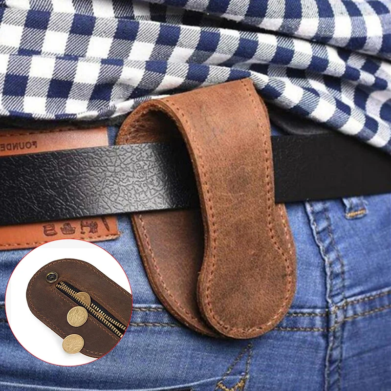 

Men Leather Coin Purse Outdoor Utility Self-Defense Multi-Tool Wallet Women