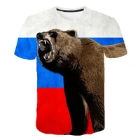o neck t shirt men ladies casual streetwear oversized russian flag 3d print t shirt harajuku kids t shirt