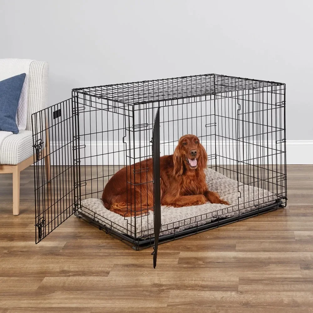 

MidWest Homes for Pets Double Door ICrate Metal Dog Crate, 42" Pet Cage for Dog/cat