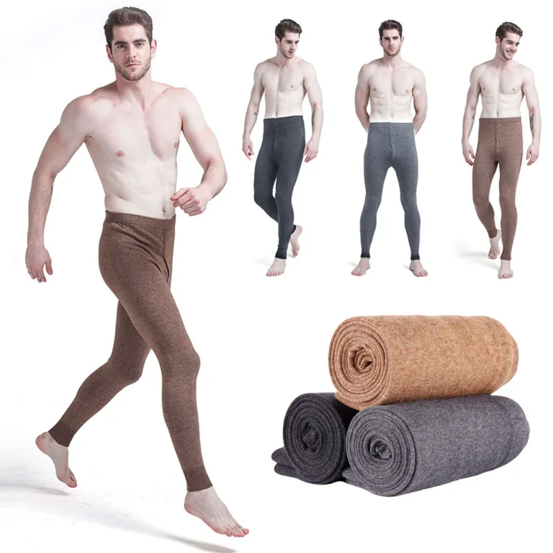 

2022 New Wool Thermal Pajamas For Men Women Winter Thick Cashmere Knitting Long Johns Large Size 100KG Thermal Underwear Bottoms