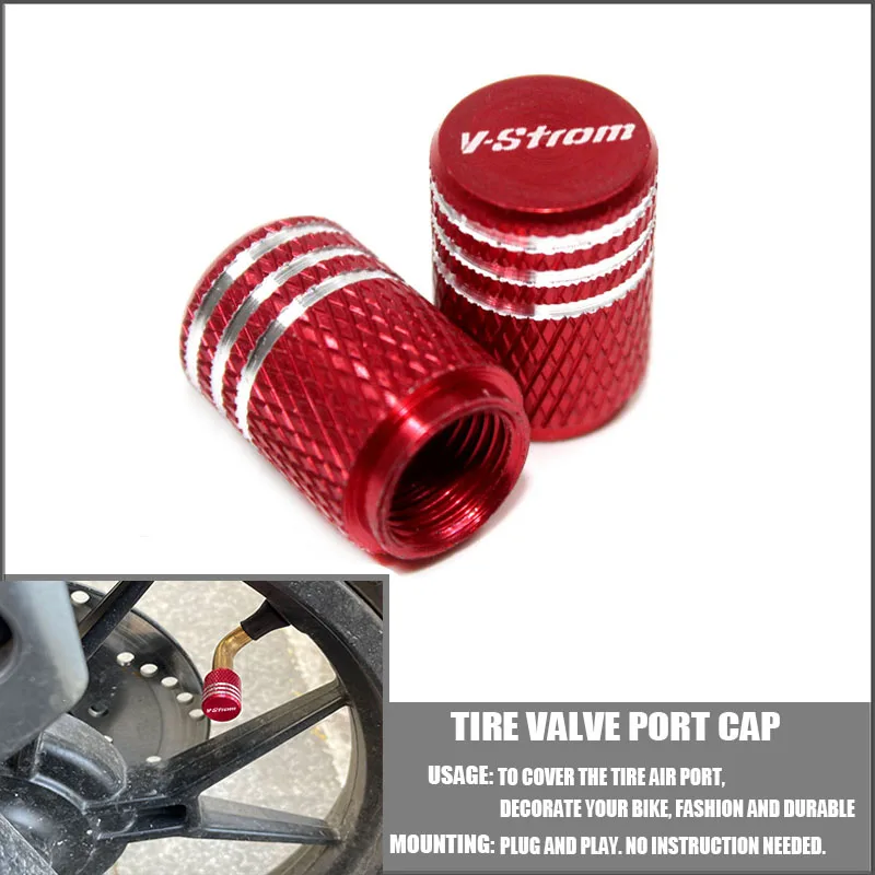 

For VSTROM DL250 DL650 V-Strom DL1000 DL 650 1000 XT Motorcycle CNC Accessories Wheel Tire Valve Stem Caps Airtight Covers