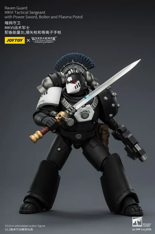 Фото JOYTOY Warhammer 30K Raven Guard MKVI Тактический сержант 1/18 Фигурки игрушек Модели Подарки Коллекционные украшения №3