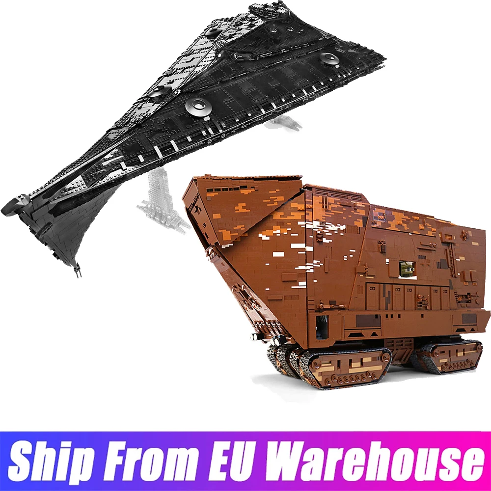 

MOULD KING 21004 21009 Star Toys The Eclipse-Class Dreadnought Cavegod UCS Sandcrawler Spaceship Building Blocks Birthday Gifts