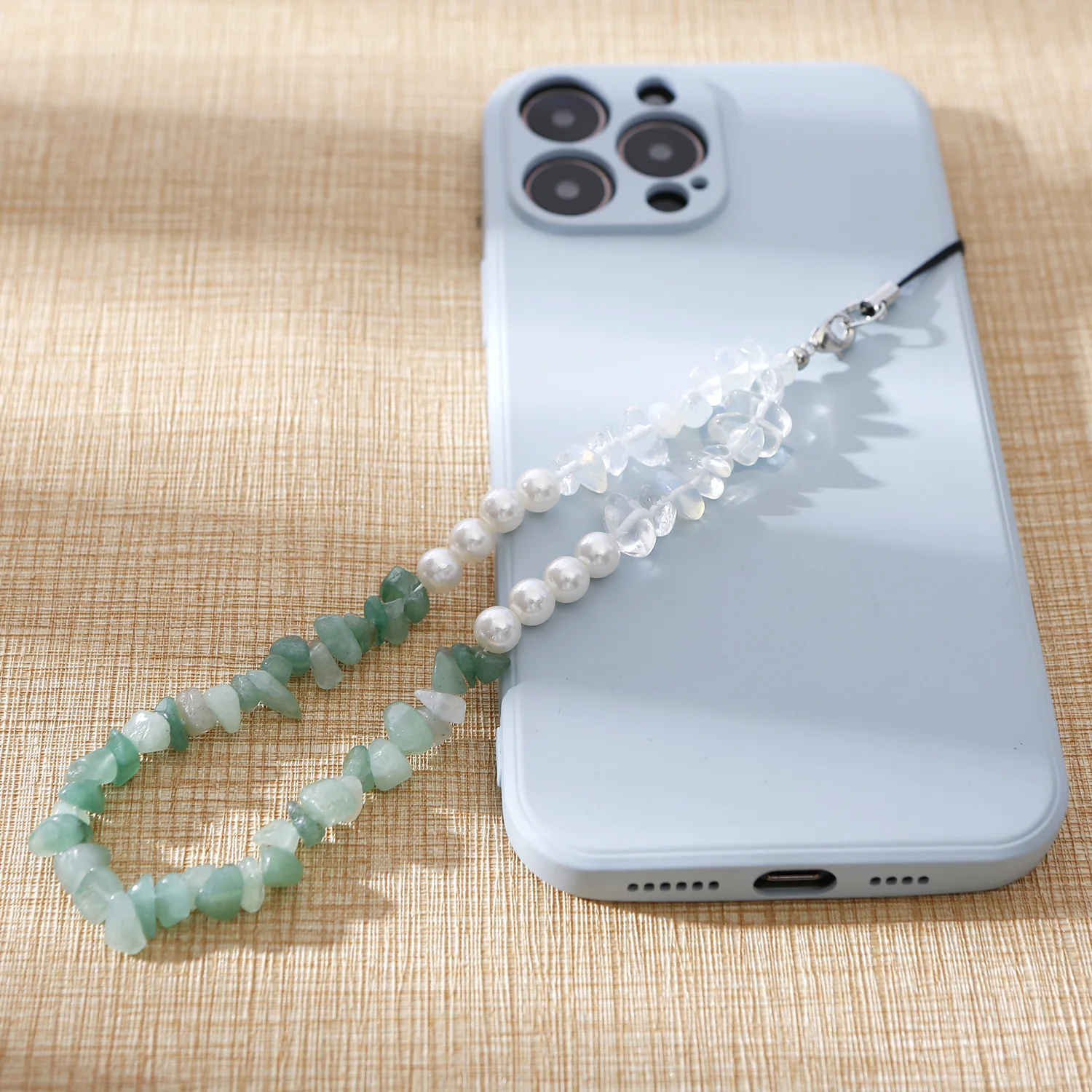 

Pearl Mobile Phone Lanyard Crystal Beaded Pendant Mobile Phone Chain Charm