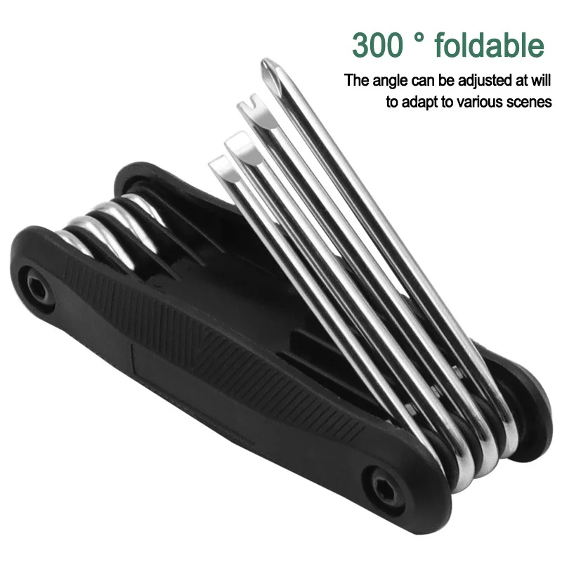 

HILIXUN Portable folding screwdriver 8-in-1 folding combination set wrench multipurpose screwdriver tool