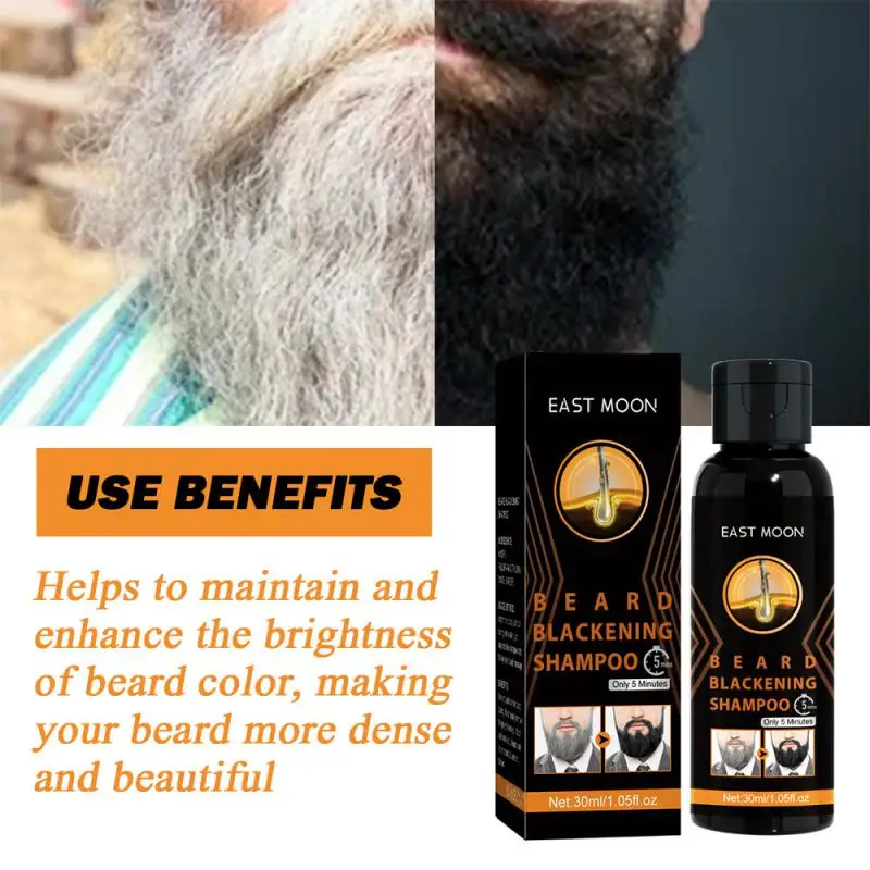 

Beard Dye Shampoo Conditioner 20ml Hair Darkening Shampoo Light Shades Gradually Temporary Blackening Hair Wash Convenient
