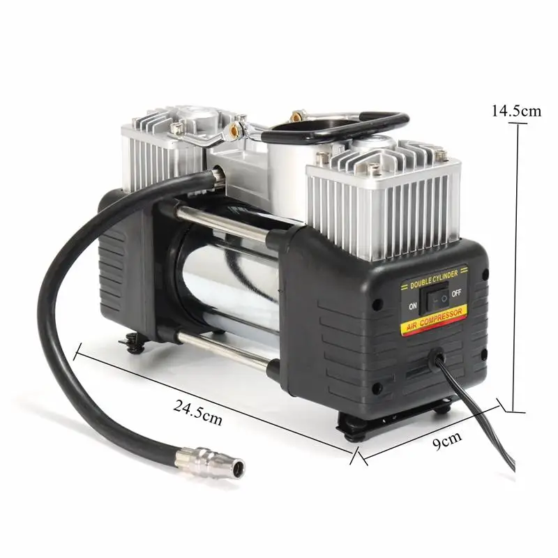Двойной насос с двумя цилиндрами 12 В воздушный компрессор высокого давления