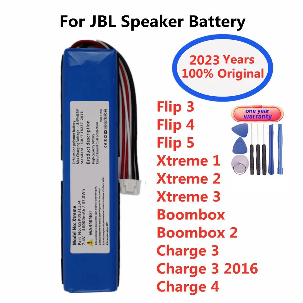 2023 Years 100% Original Battery Speaker For JBL Flip 4 3 5 Boombox Xtreme 1 2 3 Flip4 Charge 3 4 2016 Bluetooth Audior Bateria