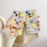 bandai pom pom purin cute cartoon phone case for iphone 11 12 13 pro xs max x xr cover