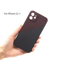 ultra thin red black dual color stripe carbon fiber kevlar phone case for iphone 12 pro max luxury business mens phone cover