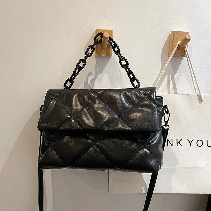 

Акриловая Портативная сумка на цепочке, роскошная Брендовая женская кожаная вместительная сумка через плечо, женская зимняя ручная сумка, сумки