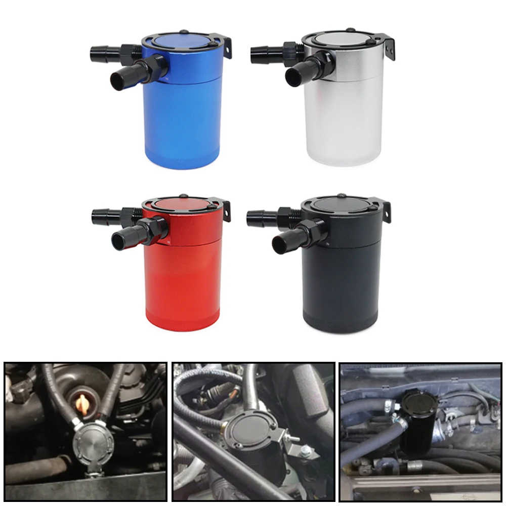 

УНИВЕРСАЛЬНЫЙ маслоуловитель объемом 300 мл, компактная перегородка, 2-портовый алюминиевый резервуар, маслоуловитель, топливный бак, Воздухопроницаемый чайник с двумя отверстиями