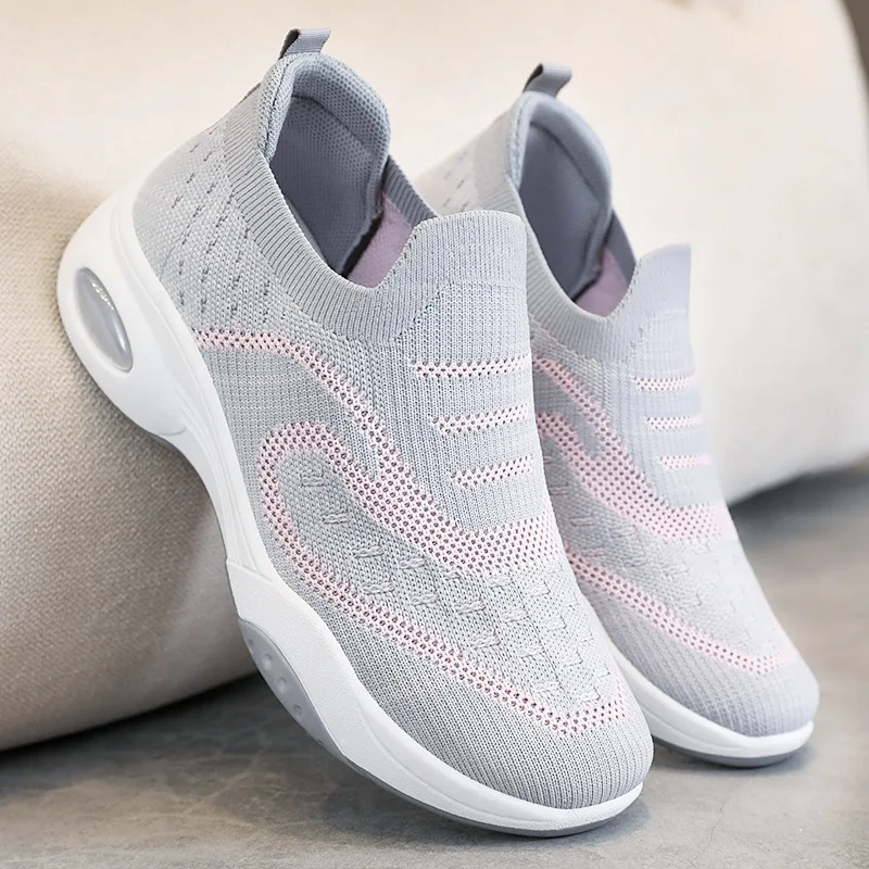 

BIKINIKEY New Womens Shoes 2022 New Soft Bottom Air Cushion Shoes Breathable Casual Sports Shoes Women Sneakers