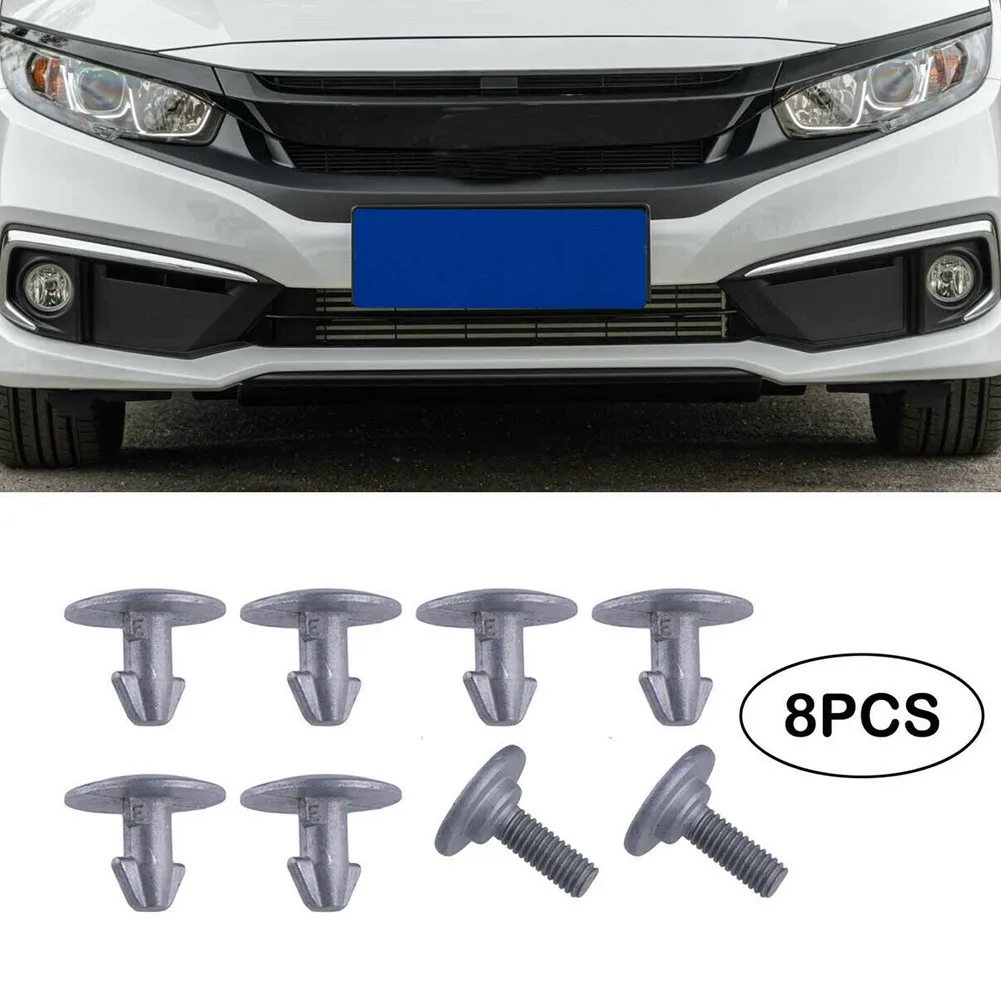 

8pcs Access Cover Pin 90674TY2A01 Metal Shield Lower Brand New High Quality