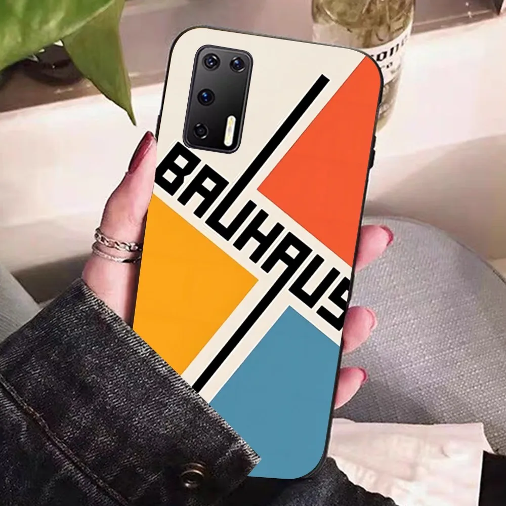 Чехол для телефона с геометрическим рисунком Bauhaus Art Huawei P 8 9 10 20 30 40 50 Pro Lite Psmart Honor